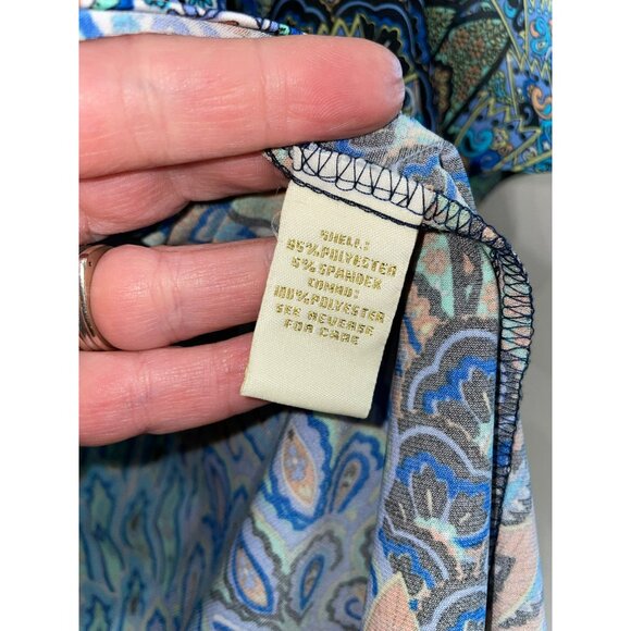 New Prelude Multicolor Bold Bell Sleeve Hippie BOHO Dress Size Medium - Picture 5 of 10